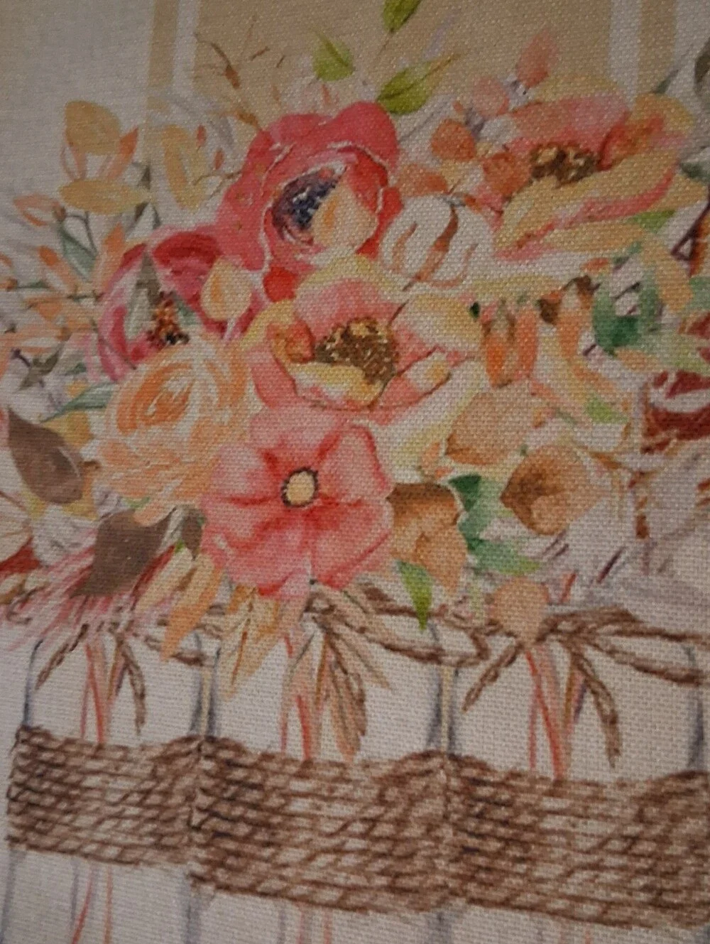 Set of 4 Fall Pumpkin & Flowers Pillow Covers 18x18 Inch Canvas Autumn Decor